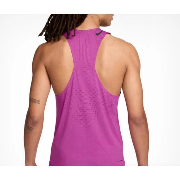 Nike Aeroswift Dri-Fit ADV Running Singlet Purple FN4231-518 Mens Size XXL NEW - Picture 6 of 6